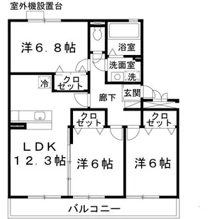 SUNNY COURT A棟【3階】の間取り