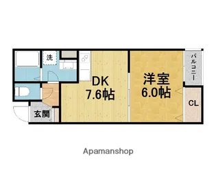 ベリッシモ蛍池【1階】の間取り
