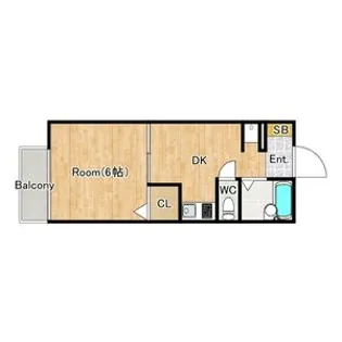 エステート小林【0102号室】の間取り