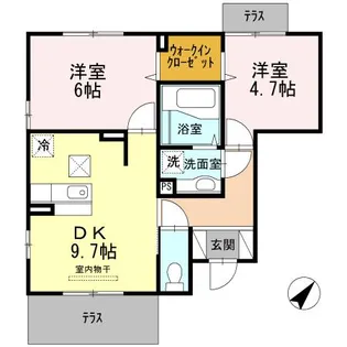 ヴィラソレアーダ中野 D棟【1階】の間取り
