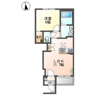 フェリス南花屋敷【1階】の間取り