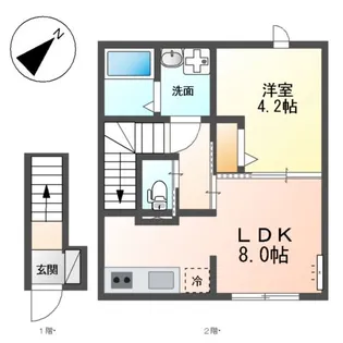 (仮称)吹田市新芦屋アパート【2階】の間取り