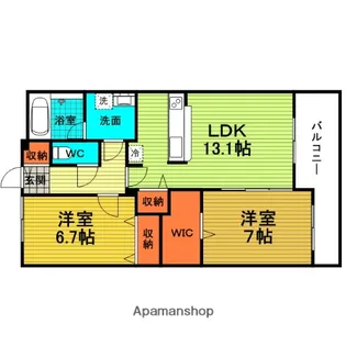 パッセル豊中【4階】の間取り
