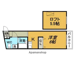 エルフ豊中【4階】の間取り