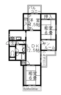 エバーグリーングランド曽根【A801号室】の間取り
