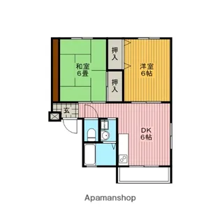 千里園マンション【C402号室】の間取り