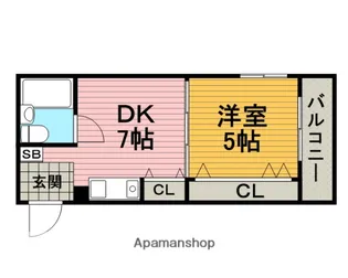 ラ・サルビア桜塚【402号室】の間取り