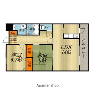 コンフォート緑地【302号室】の間取り