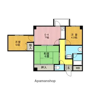 JSC豊中城山【102号室】の間取り