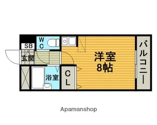 サンライズセカンド【6階】の間取り