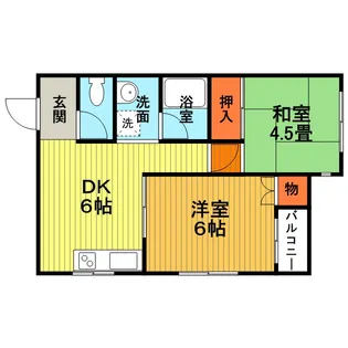 フェローハイツ【1階】の間取り