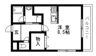 ラトゥール江坂【303号室】の間取り