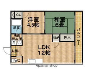 ハイツ最上【204号室】の間取り