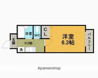 アストレア豊中清風荘【5階】の間取り
