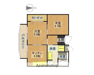 こすもらいふ緑地公園【4階】の間取り