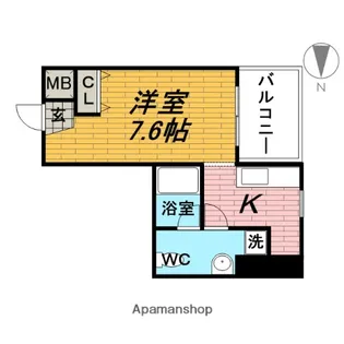 FEEL三国【403号室】の間取り