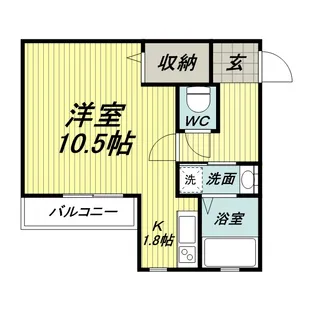 スプレンダー【203号室】の間取り