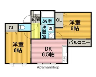 ヴェルディ豊中【201号室】の間取り