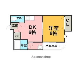 リッシュ・ボヌール【501号室】の間取り