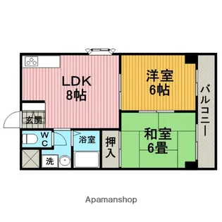 MJBハイツ【202号室】の間取り