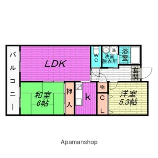 グレイシアス豊中【301号室】の間取り