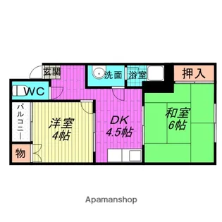 清美マンション【303号室】の間取り