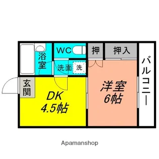 タムラクリーンハイツ【303号室】の間取り