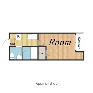 リザルト三国【608号室】の間取り