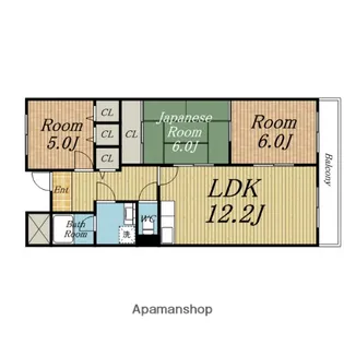 センターヴィレッジ【7階】の間取り