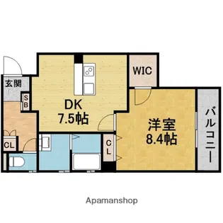 プレシェルト【302号室】の間取り