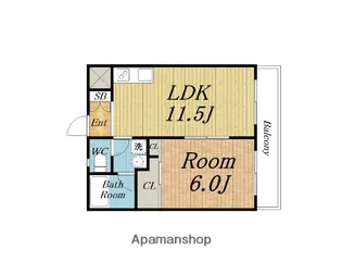 トゥリオーニ豊中南【205.号室】の間取り
