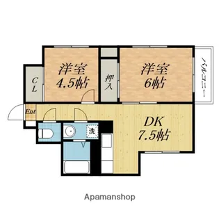 メゾンドール豊中【204号室】の間取り