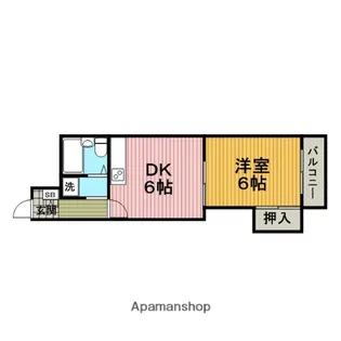 メゾンサプリーム【510号室】の間取り