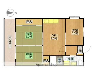 大阪府豊中市熊野町4丁目【マンション】の間取り