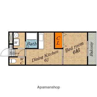 グローリーハイツ山本Ⅱ【6階】の間取り