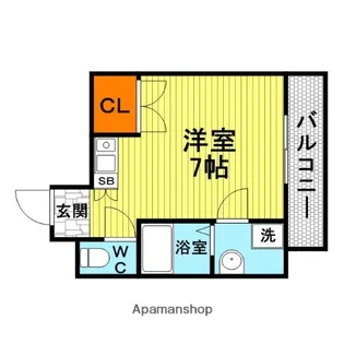 サンワード浜【202号室】の間取り