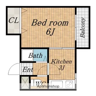 グランドール服部【301号室】の間取り