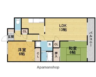 サンライズ・フレア【2階】の間取り