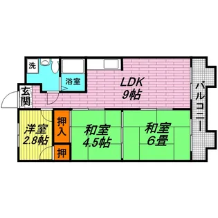 ハイツフルカワ【305号室】の間取り