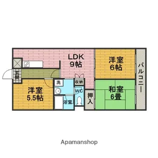 東光苑【501号室】の間取り
