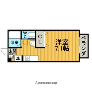 レジデンス服部天神【2階】の間取り