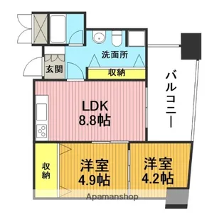 ドリームコート豊中【4階】の間取り