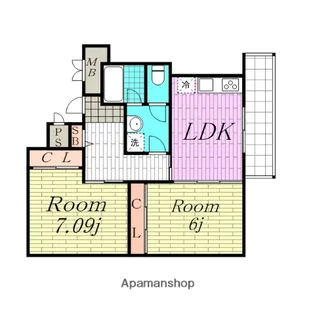 ドリームコート豊中【503号室】の間取り