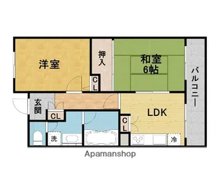 パークビュー曽根【4階】の間取り