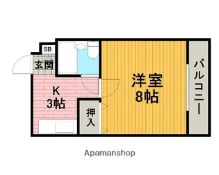 ヴィラ・バショウ【307号室】の間取り