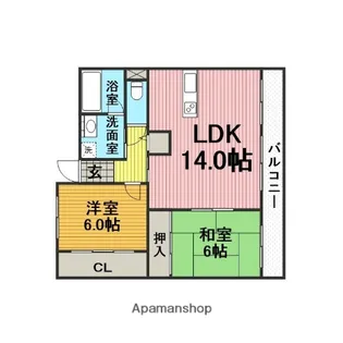 カーサエクセレント【4階】の間取り