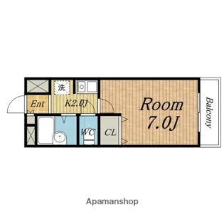ロアジス【405号室】の間取り