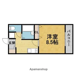 茶苑館【303号室】の間取り