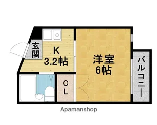 大阪府豊中市末広町3丁目【マンション】の間取り