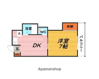 第3メゾン服部【807号室】の間取り